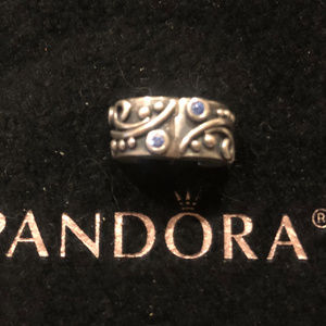 Pandora Tendril Blue CZ Clip Charm